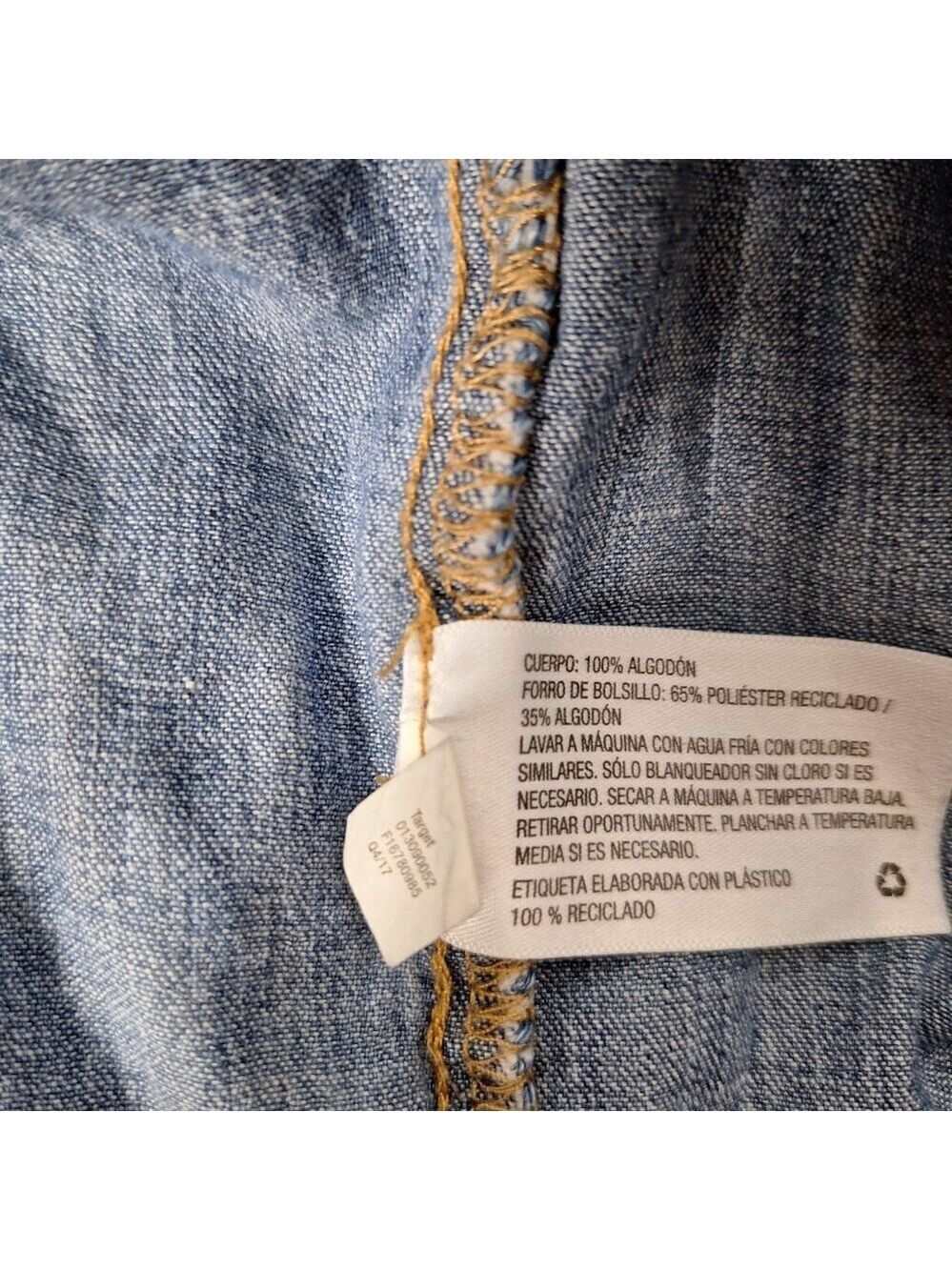 Universal Thread Denim Romper Sleeveless Blue Large - Picture 6 of 6